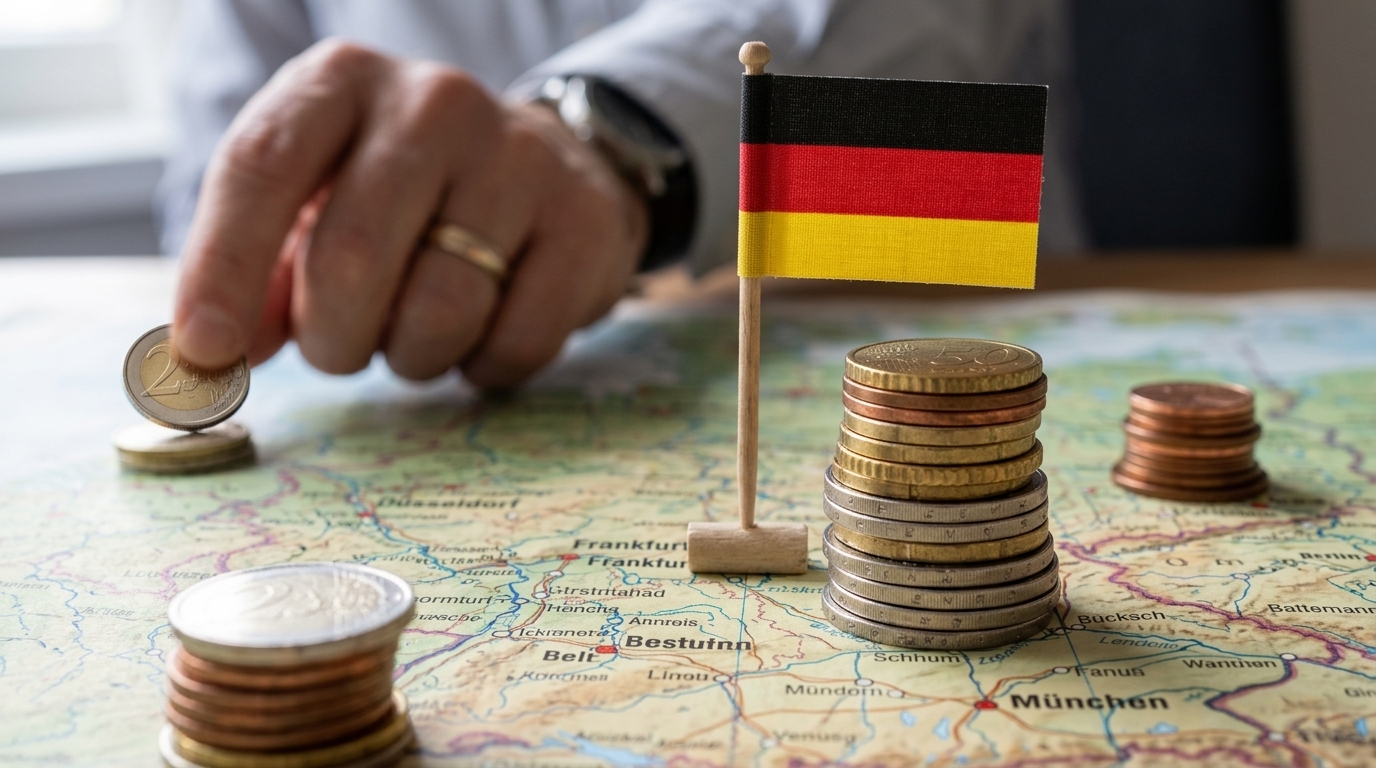 Chart showing Germany's inflation rate dropping to 2.4% in June 2026.