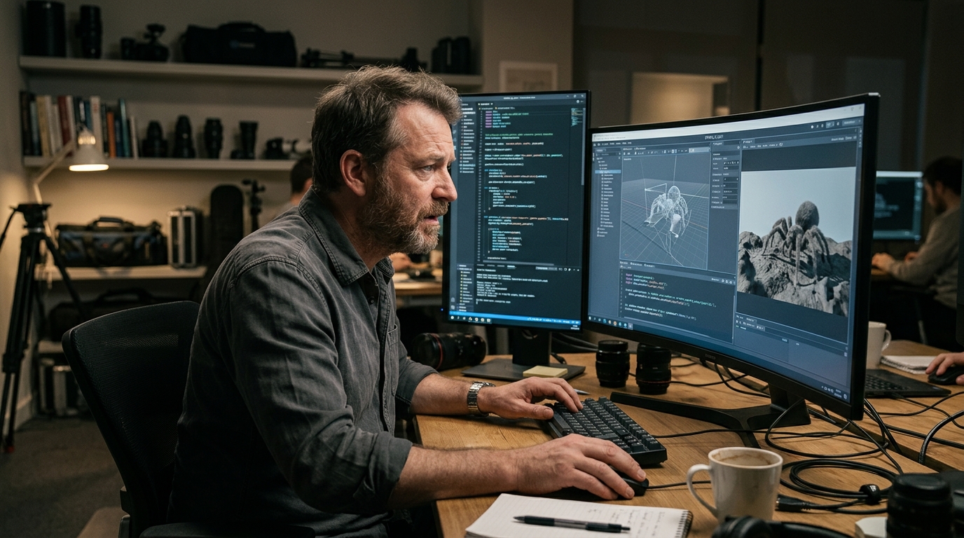 Australian filmmaker using AI tools to reconstruct documentary scenes.