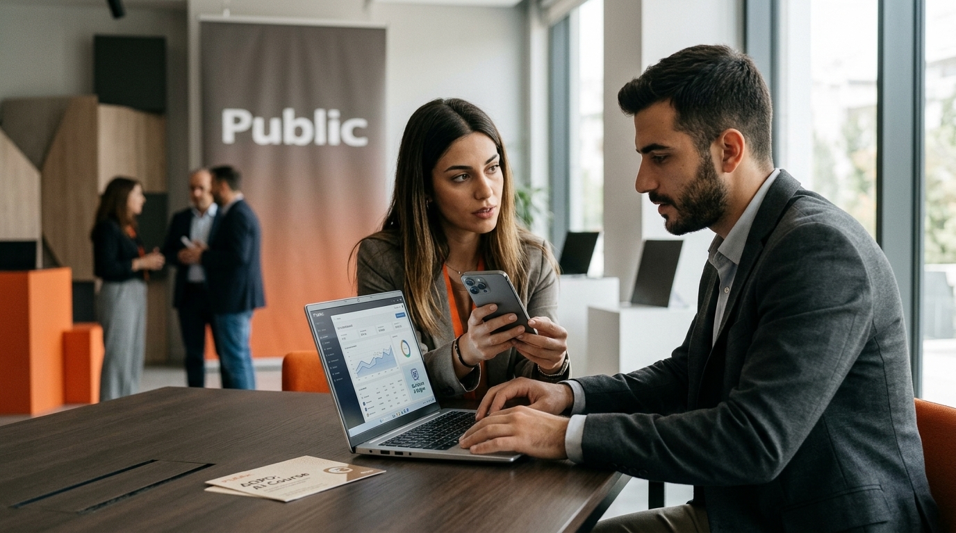Σύγχρονο κατάστημα Public με έμφαση σε συσκευές On-Device AI και τεχνολογία αιχμής.