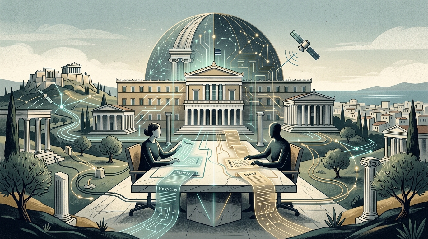 Digital governance and Greece 2030 strategy for artificial intelligence.