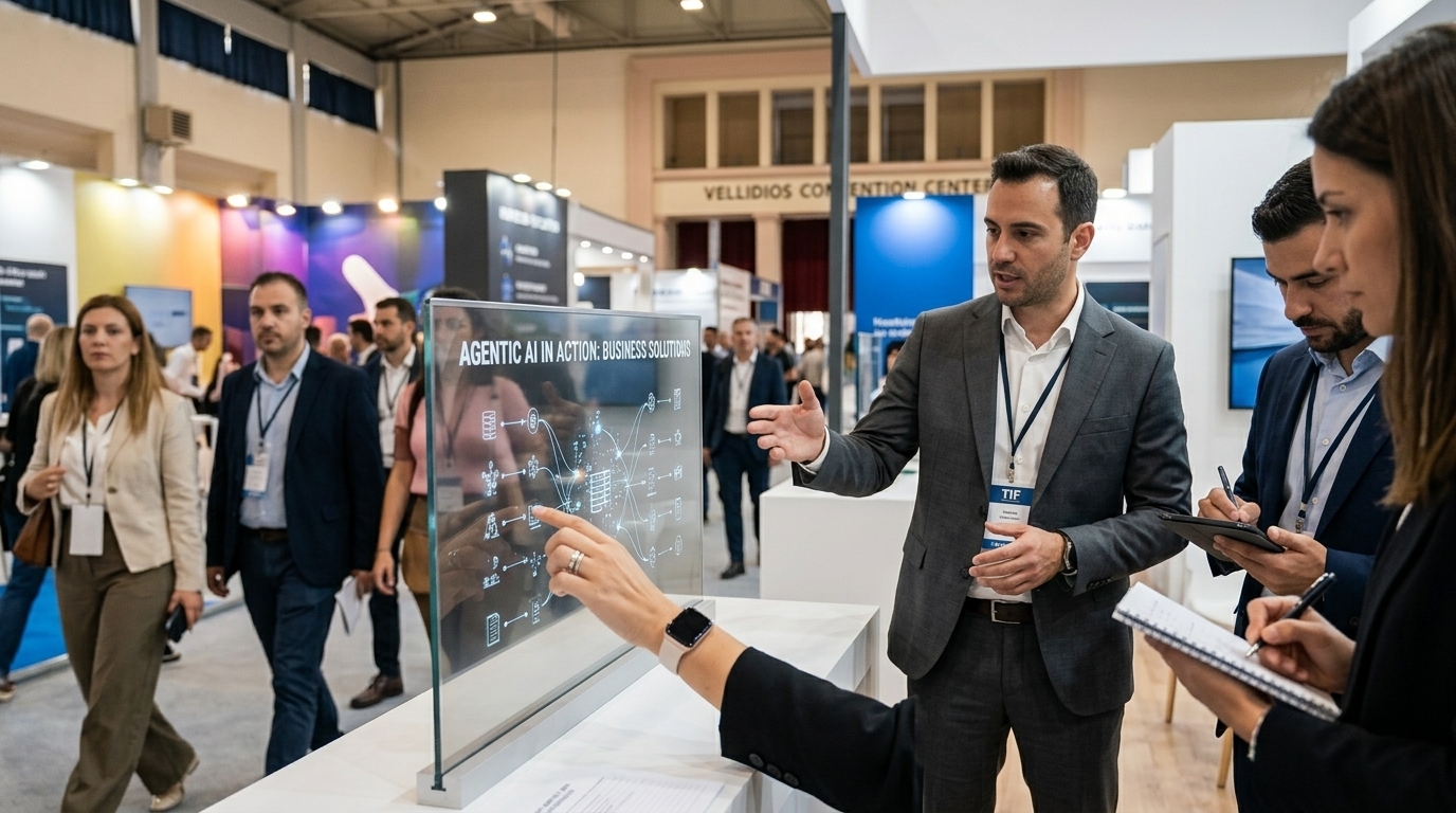 Παρουσίαση του Agentic AI από την EPSILONNET στην 90ή ΔΕΘ για τον ψηφιακό μετασχηματισμό επιχειρήσεων.