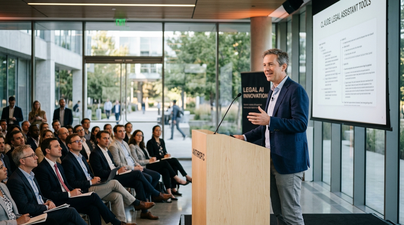 Το λογότυπο της Anthropic δίπλα σε νομικά έγγραφα και το Claude AI.