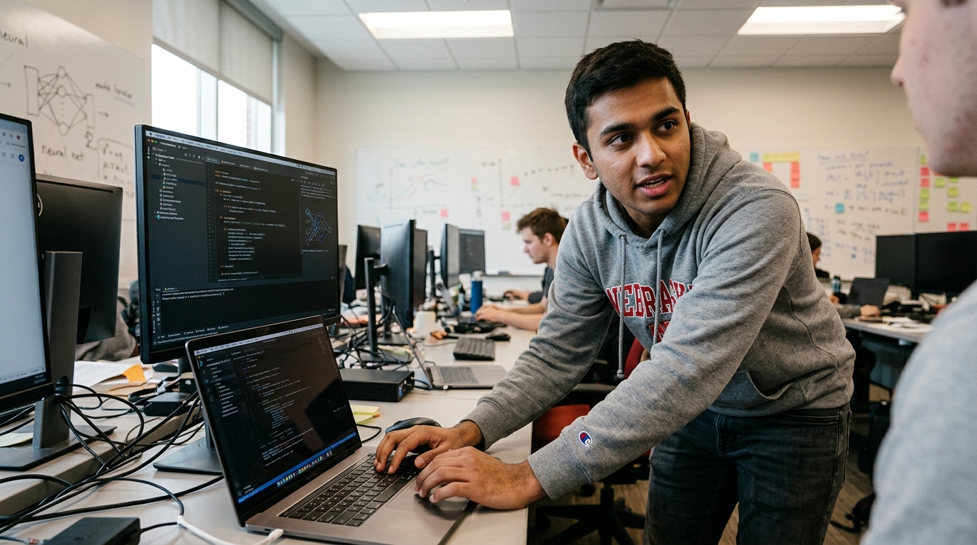 Shivang Pandya develops Deep-Sighted AI for visual accessibility at UNL.
