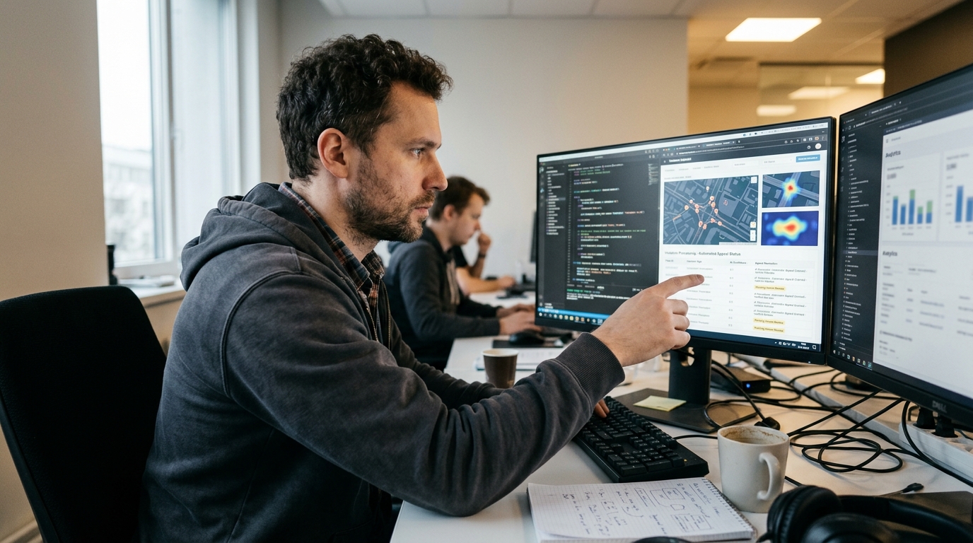 Digital AI system monitoring traffic violations and processing vehicle fines in Greece.