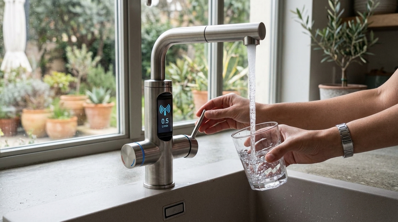 EYDAP digital smart water meter for modern network management and leak detection.