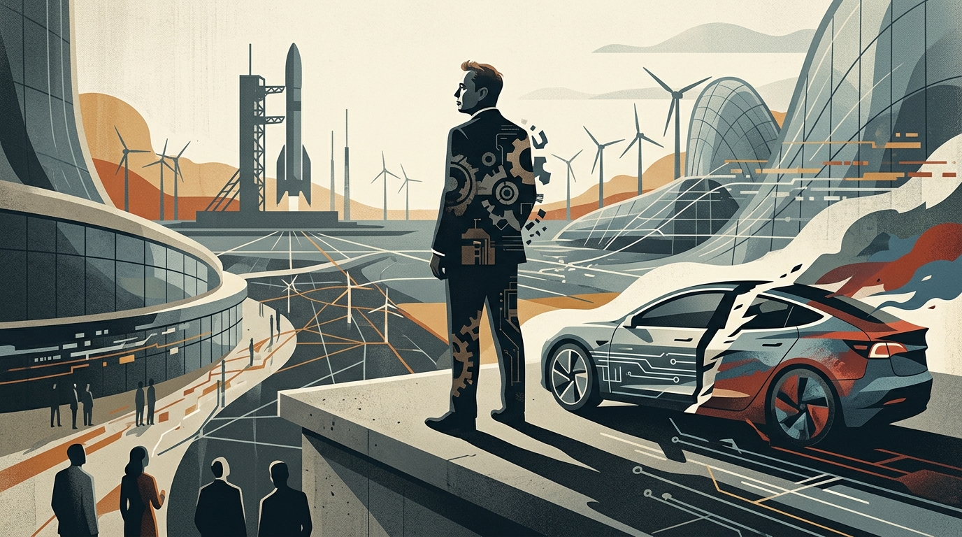 Ο Έλον Μασκ σε ομιλία για το μέλλον της Tesla και τις επιχειρηματικές προκλήσεις.