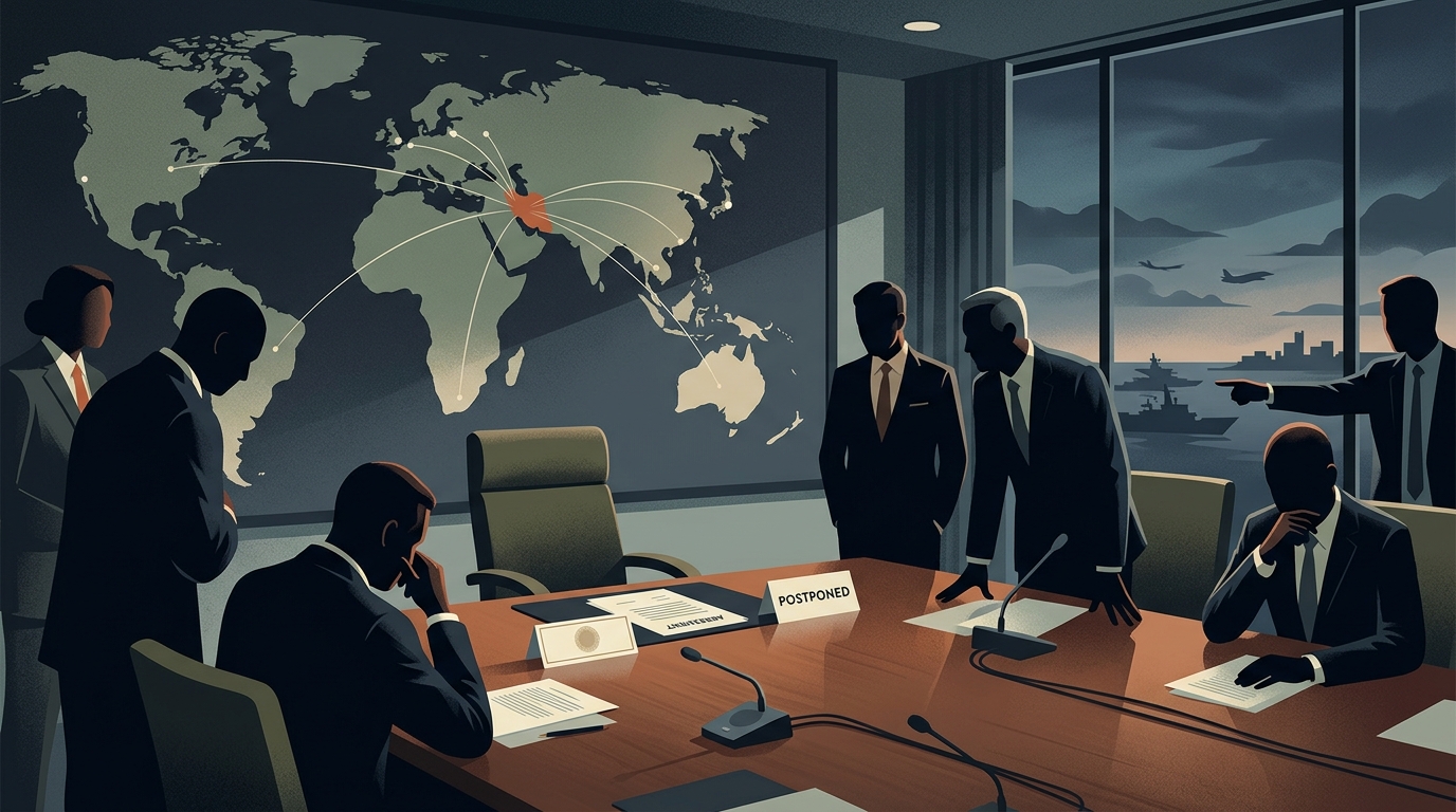 Donald Trump in the Situation Room regarding the Iran military crisis.