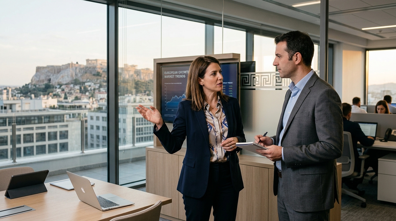 Γράφημα της Morgan Stanley για την ελληνική οικονομία και την τεχνητή νοημοσύνη.