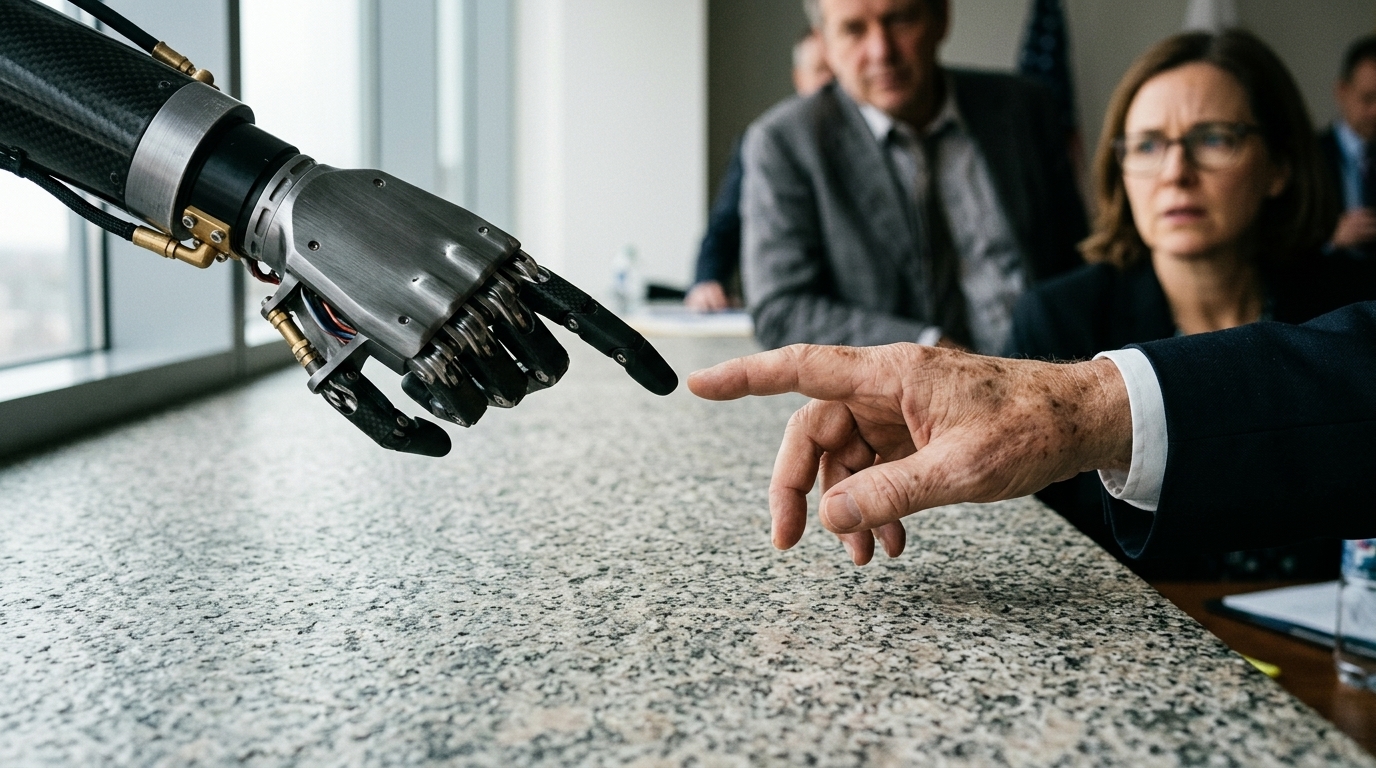 Digital representation of global cooperation and AI oversight on an international scale.