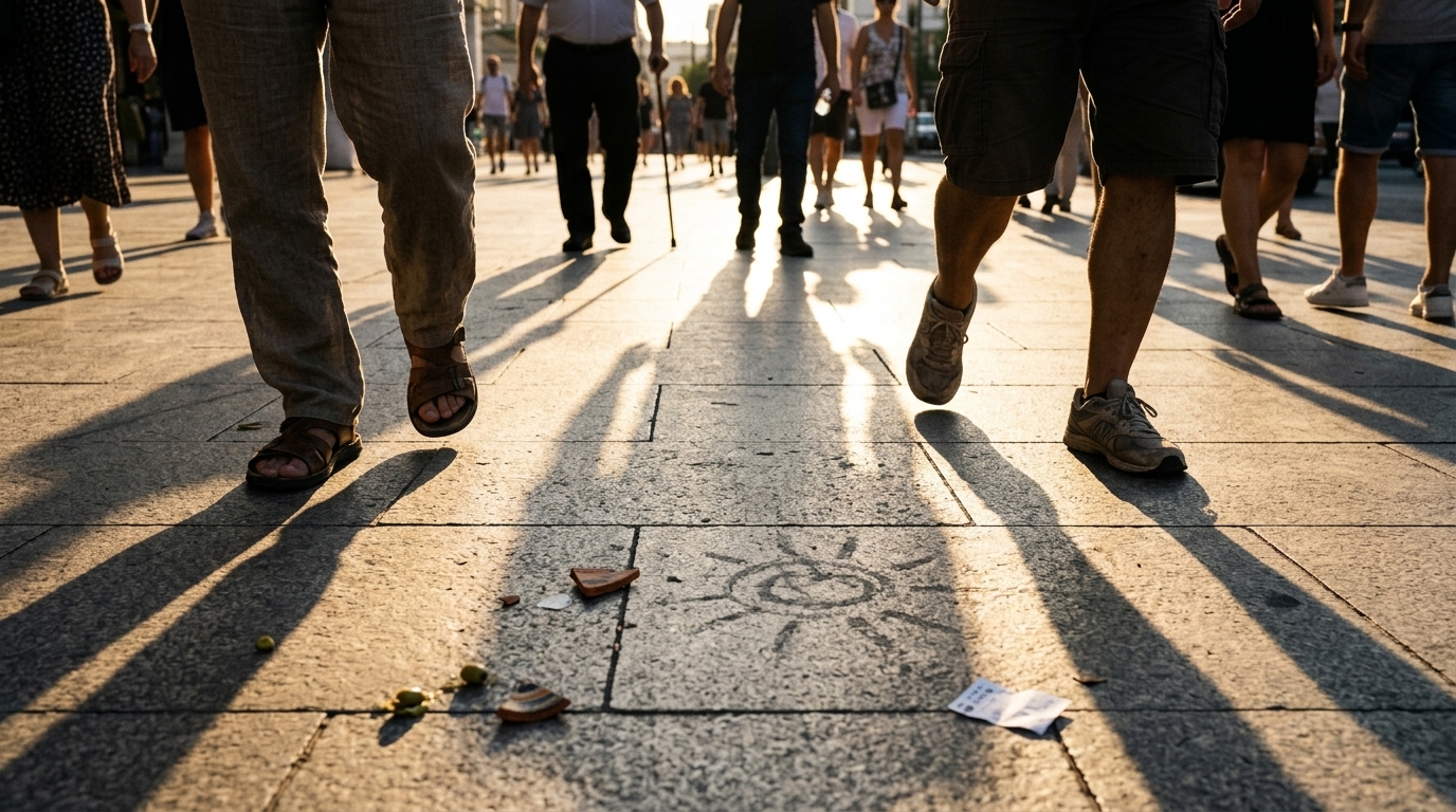 Γράφημα που δείχνει τη διαφορά μεταξύ ΑΕΠ και κοινωνικής ευημερίας στην Ελλάδα.