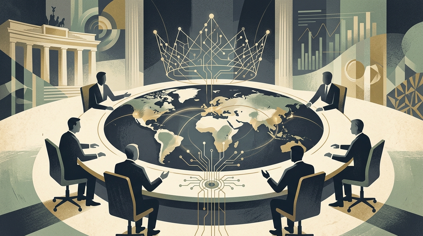 Donald Trump at the G7 summit discussing AI sovereignty and geopolitical strategy.