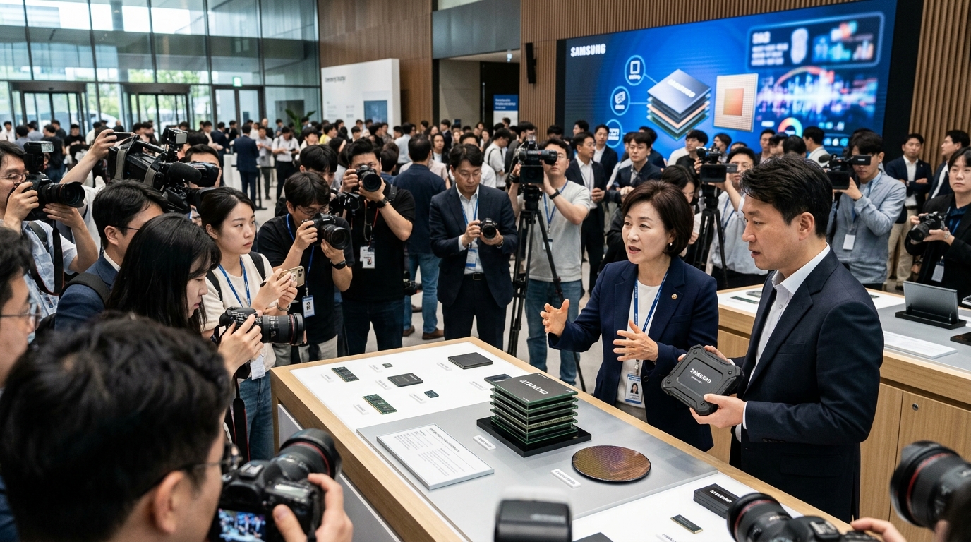 Samsung high-speed memory chips for AI applications.