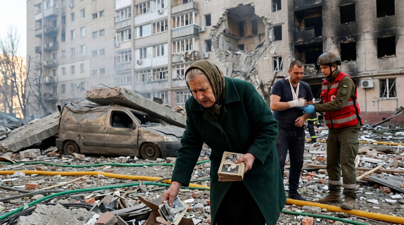 A swarm of drones in a military operation in Ukraine, illustrating modern drone warfare and AI.