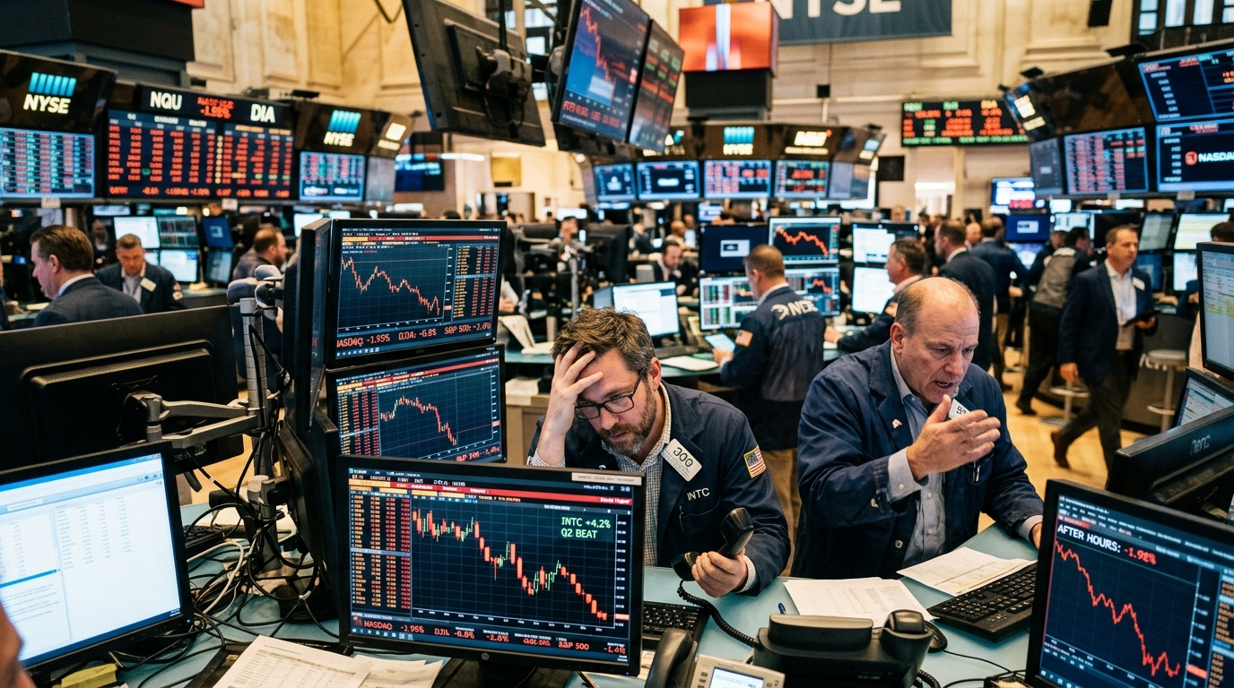 Stocks Fall on Iran Jitters, Intel Delivers Earnings Beat: The Close Analysis 4/23/2026