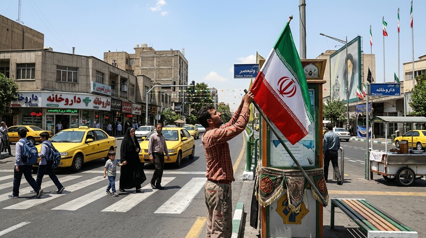 Commercial ships in the Strait of Hormuz, focus of the US-Iran agreement.