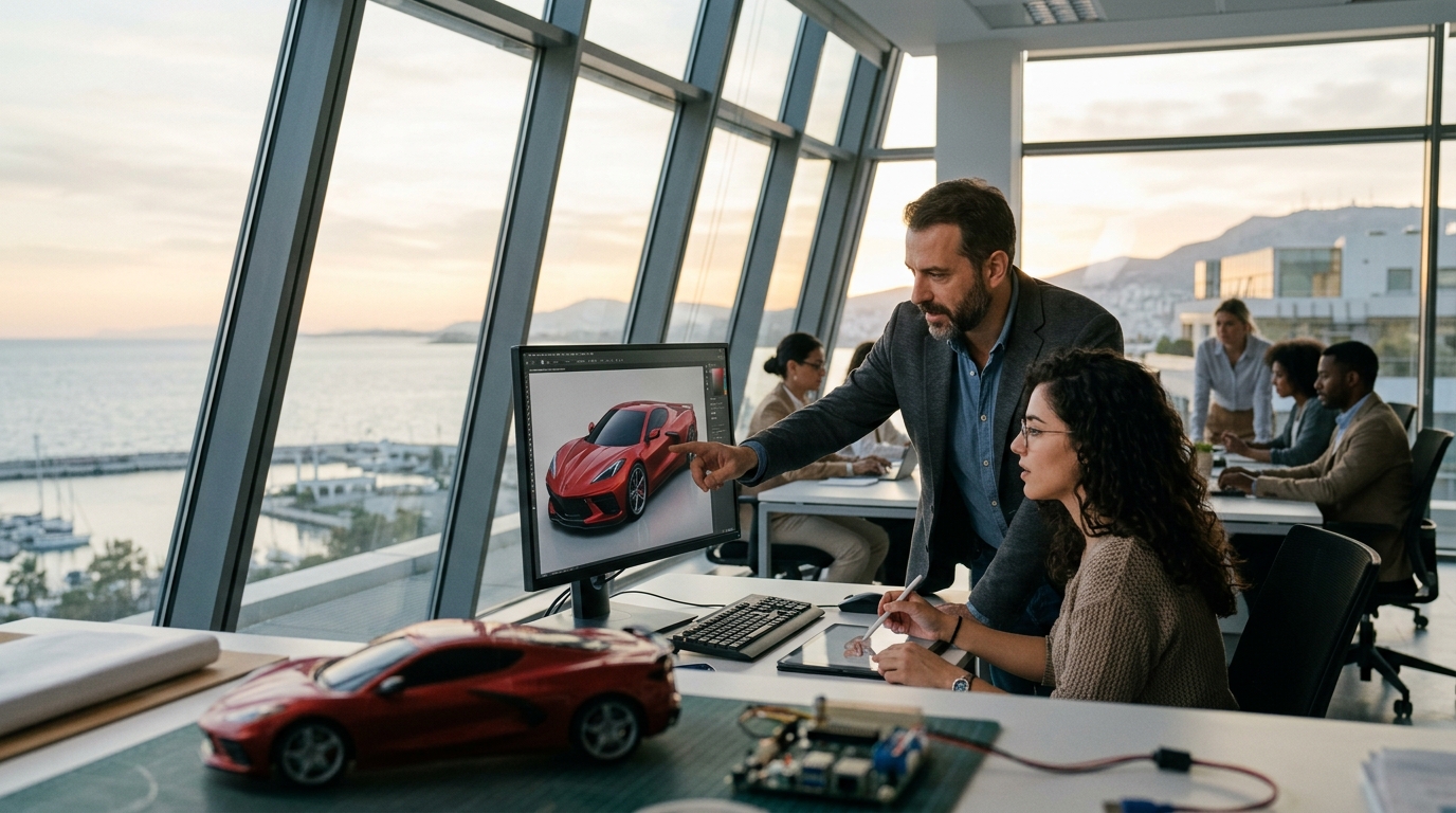Η νέα Corvette C9 σχεδιασμένη με τη χρήση τεχνητής νοημοσύνης από την General Motors.