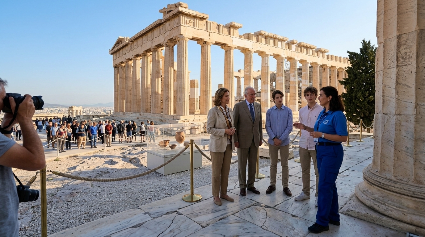 Πολυτελής ξενάγηση στον Παρθενώνα της Ακρόπολης για VIP επισκέπτες.