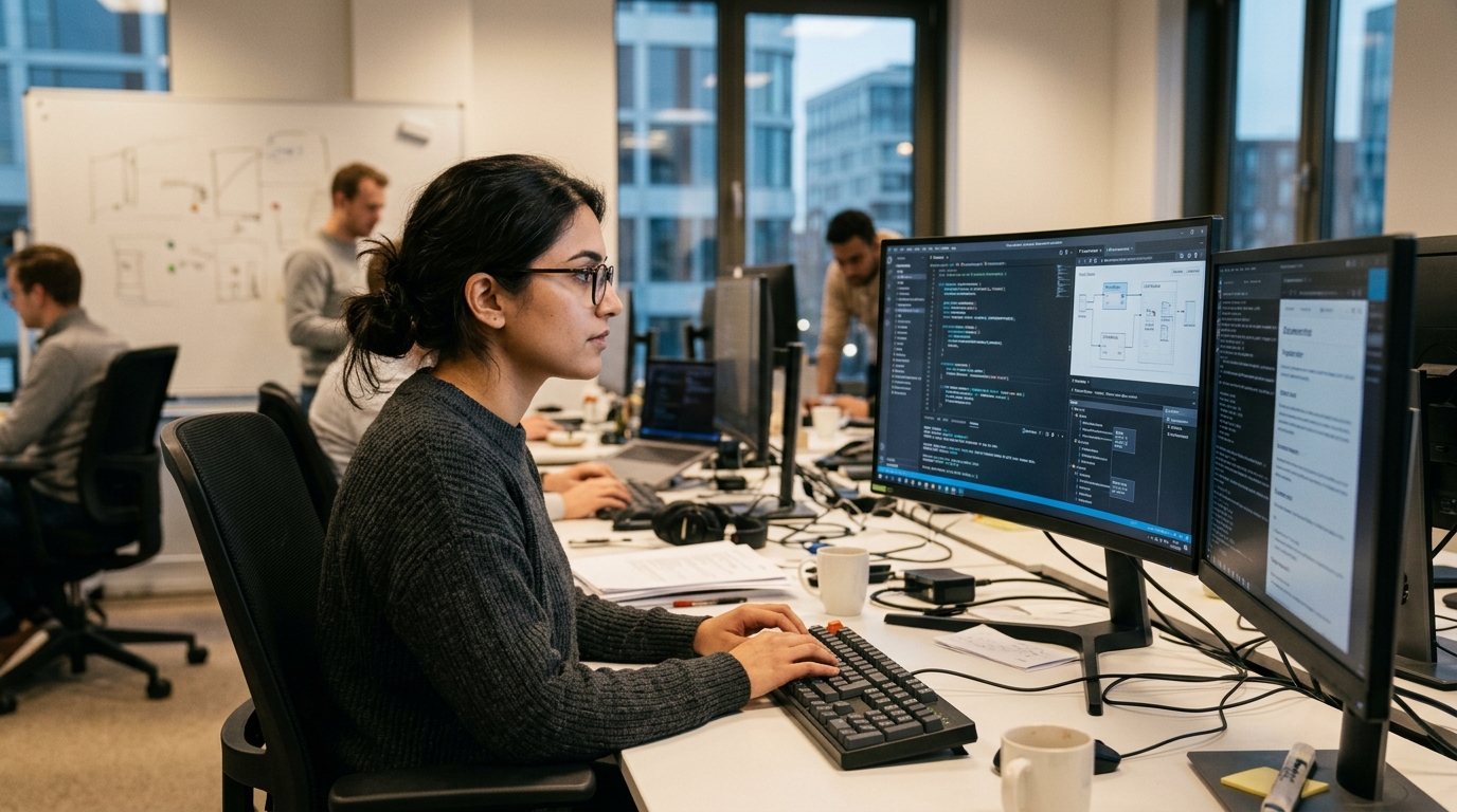 Quals.ai platform interface for automated hardware design using vertical AI technology.