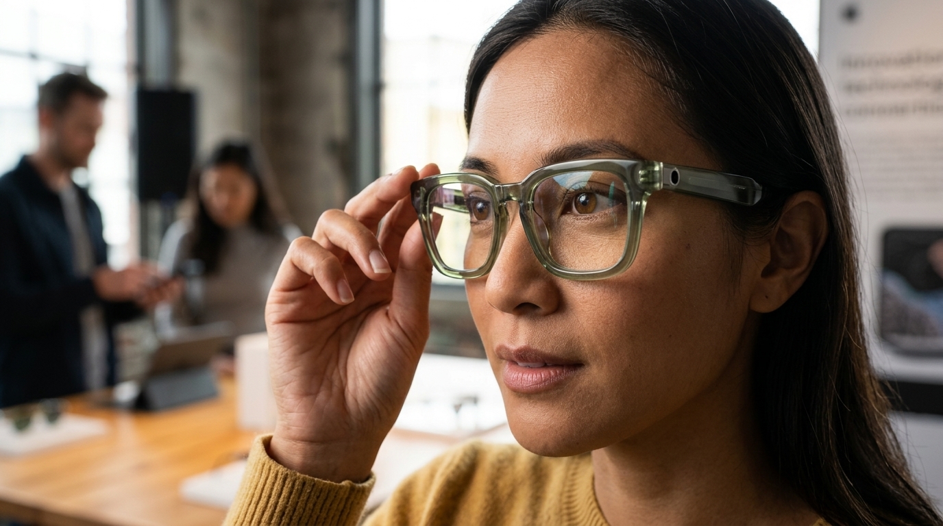 The new Meta smart glasses featuring multimodal AI and stylish design.