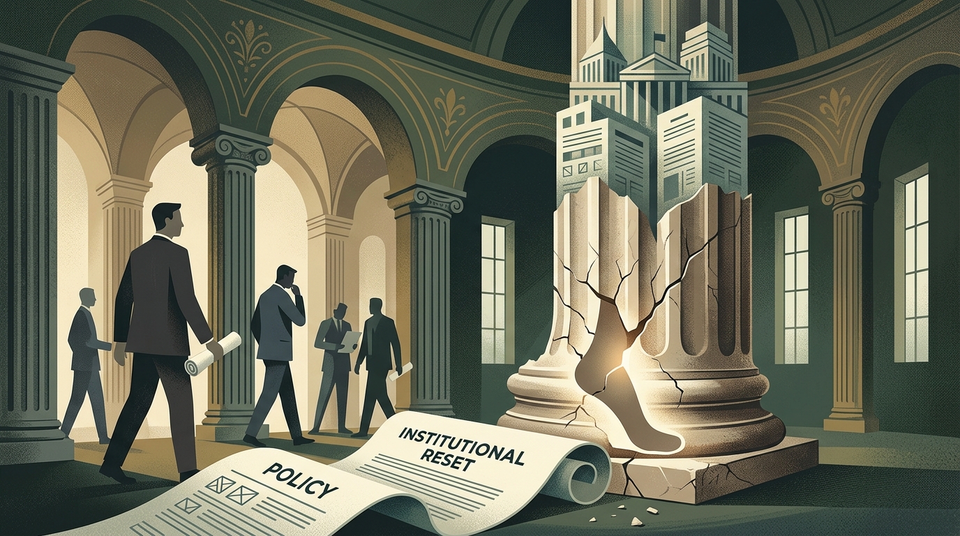 Portrait of Michalis Sallas for the article on the Executive State.