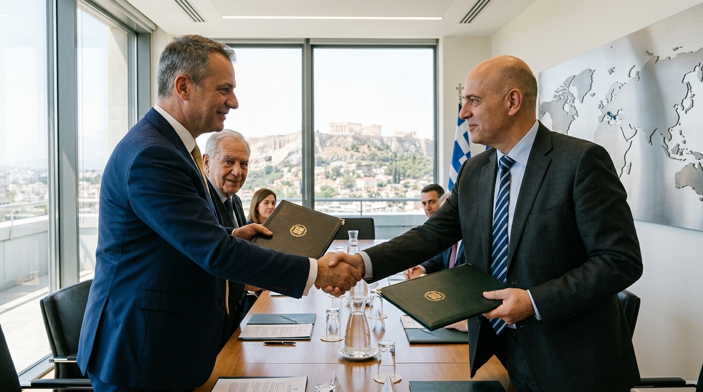 MFA and ACCI officials signing a memorandum for economic diplomacy.