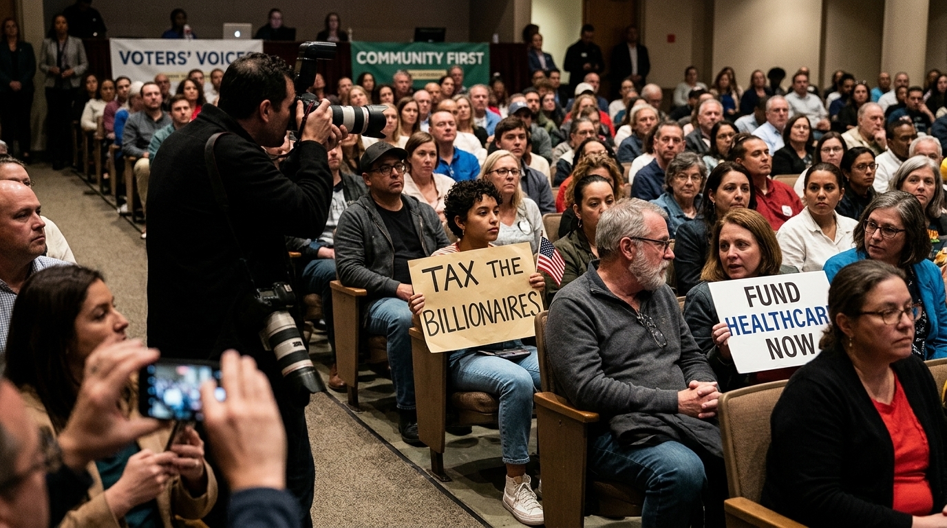 California State Capitol and Silicon Valley tech logos regarding the billionaire tax proposal.