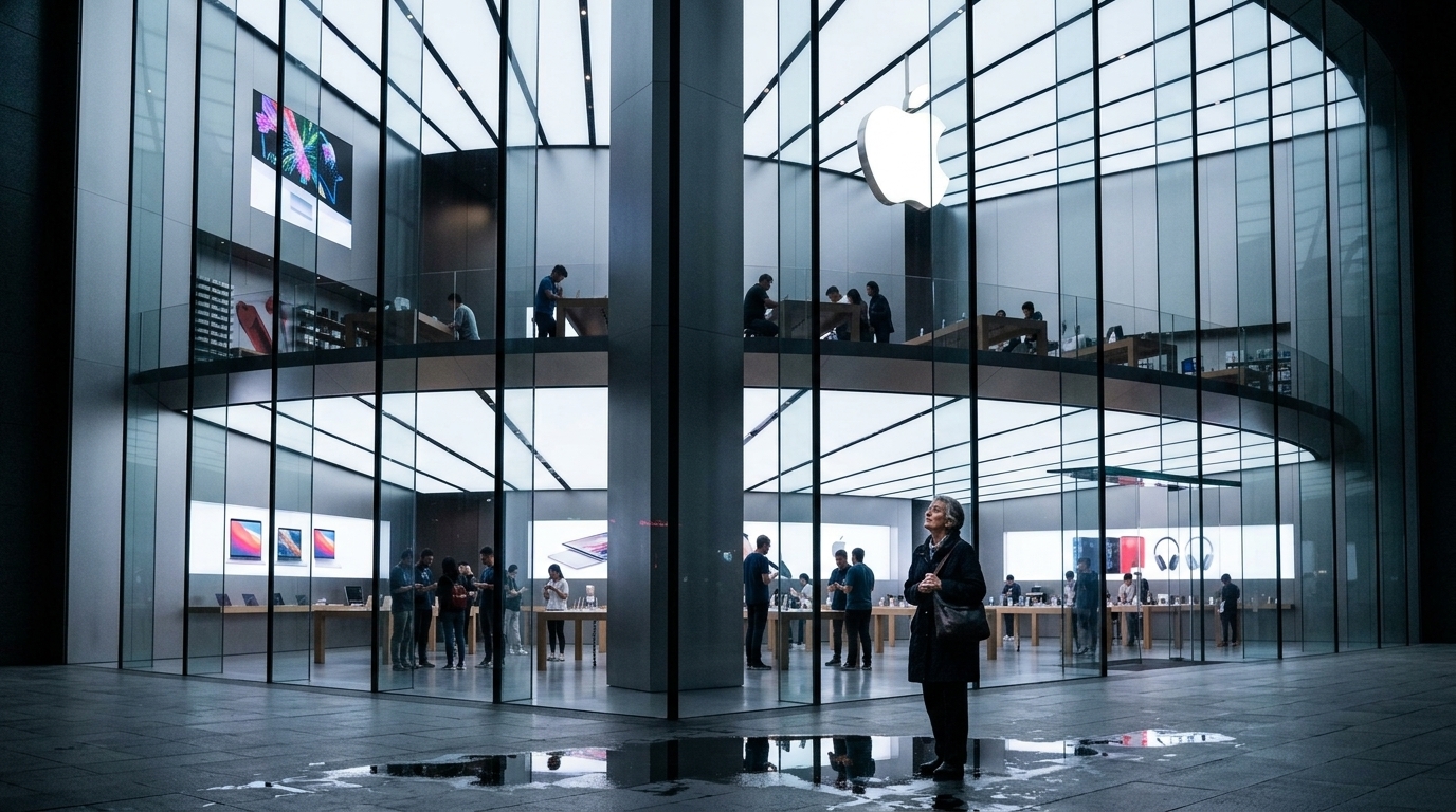 Digital lock and Apple logo representing Apple security and user data privacy concerns.