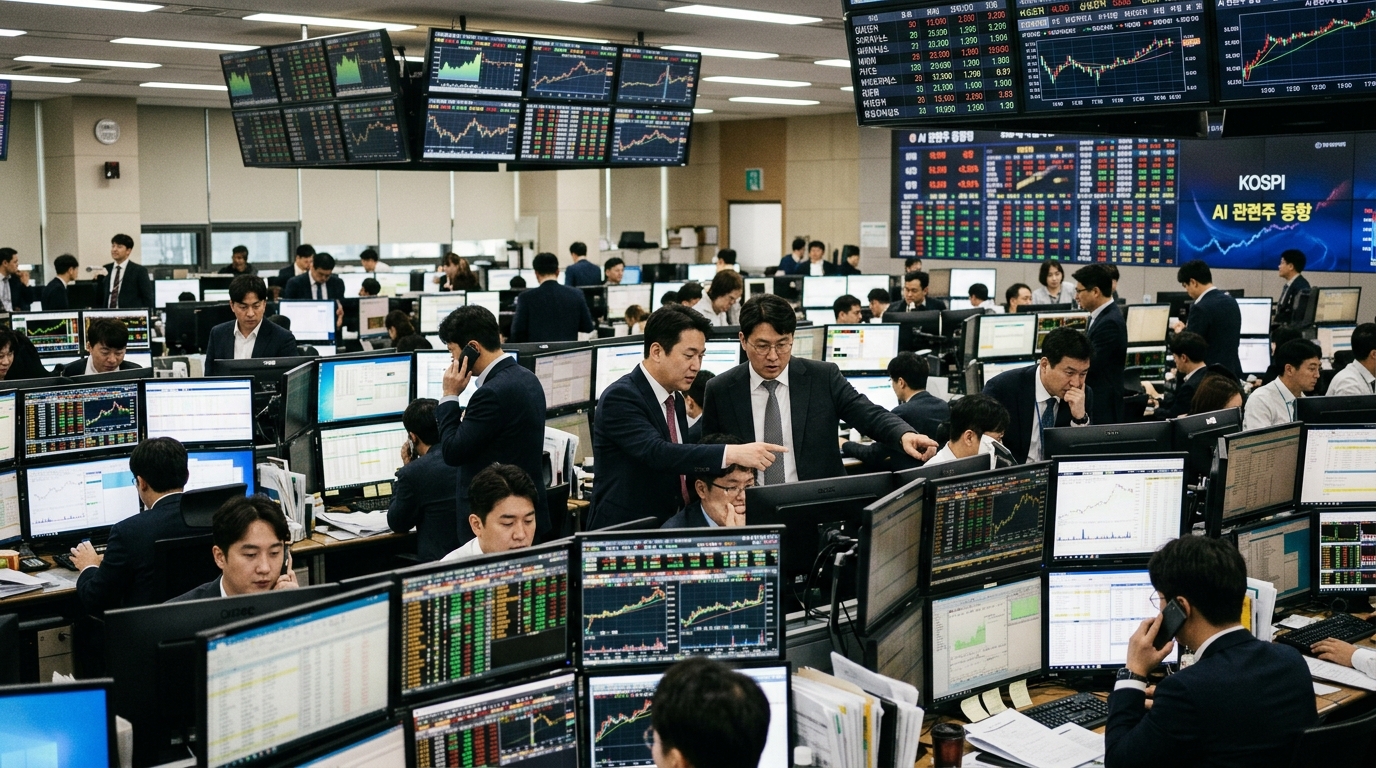 Modern data center in Seoul representing South Korea's push for AI supremacy.