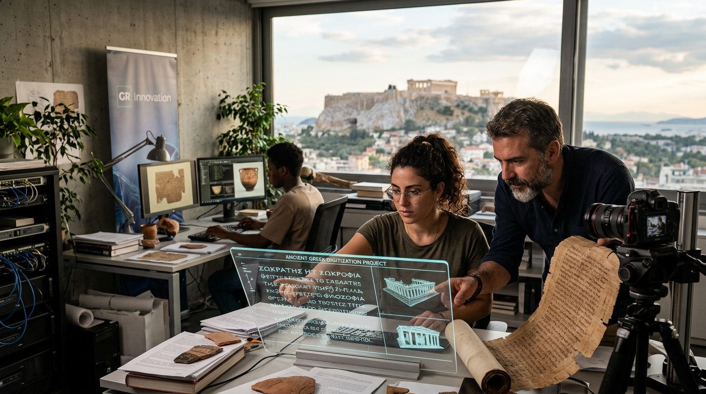 Ψηφιακή ανάλυση αρχαίου ελληνικού κειμένου με χρήση Τεχνητής Νοημοσύνης.