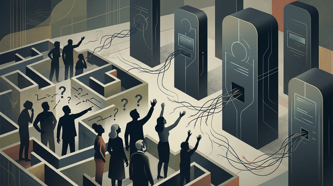 Infographic showing AI customer service failure and negative consumer feedback.
