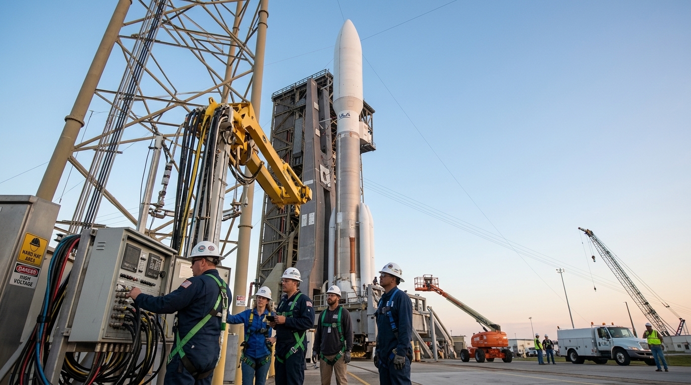 Amazon Leo satellites in orbit providing satellite internet services.