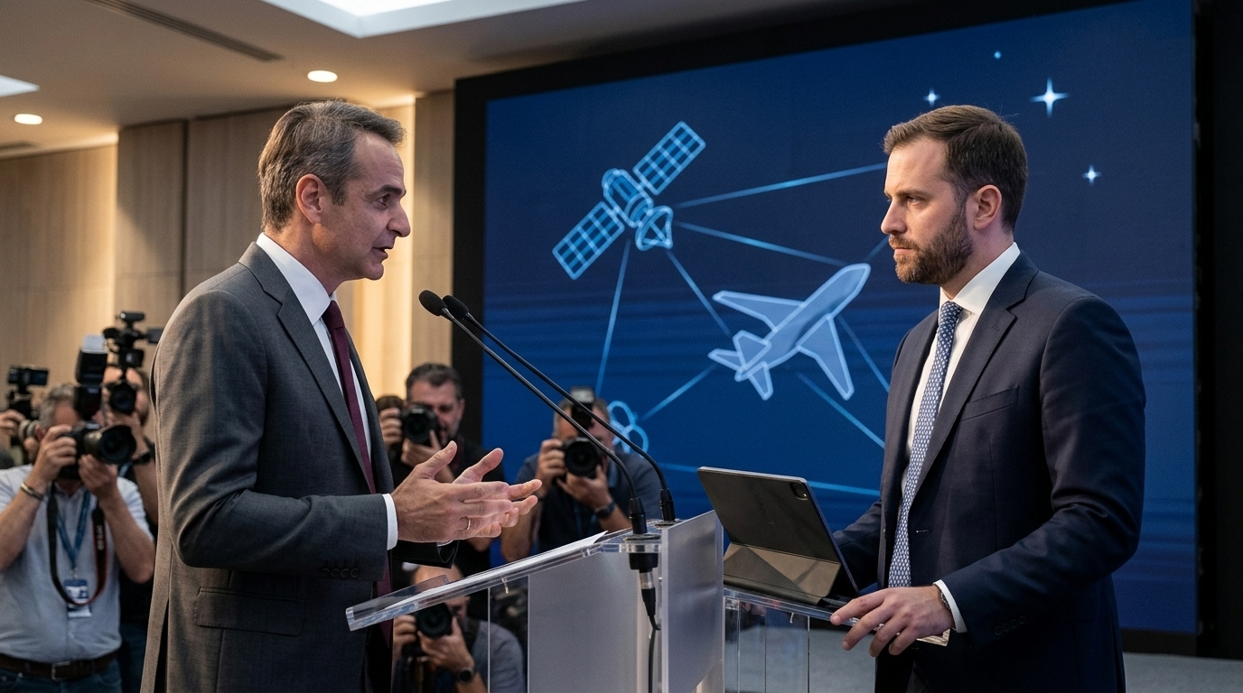 Airbus satellite in orbit for the Greek space defense program with GEK TERNA.