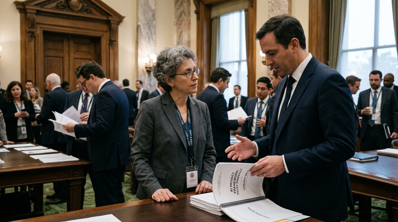 Συζήτηση για την ιδιωτικότητα και την τεχνητή νοημοσύνη στο Loeb & Loeb AI Summit στο Λος Άντζελες.