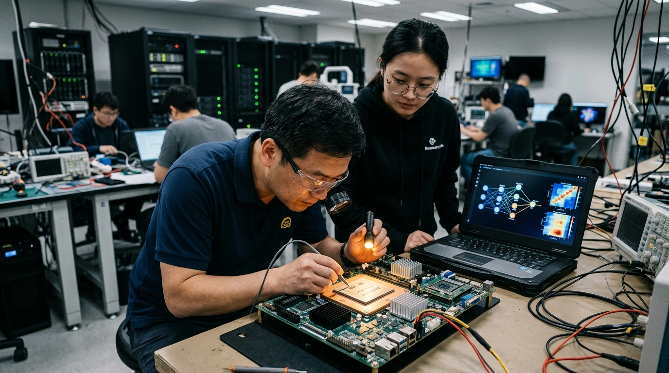 Circuit design for the new DeepSeek AI chips in China.