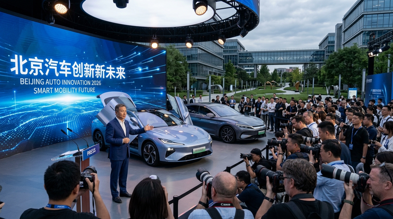 Chinese electric vehicles with AI technology at the 2026 Beijing Auto Show.