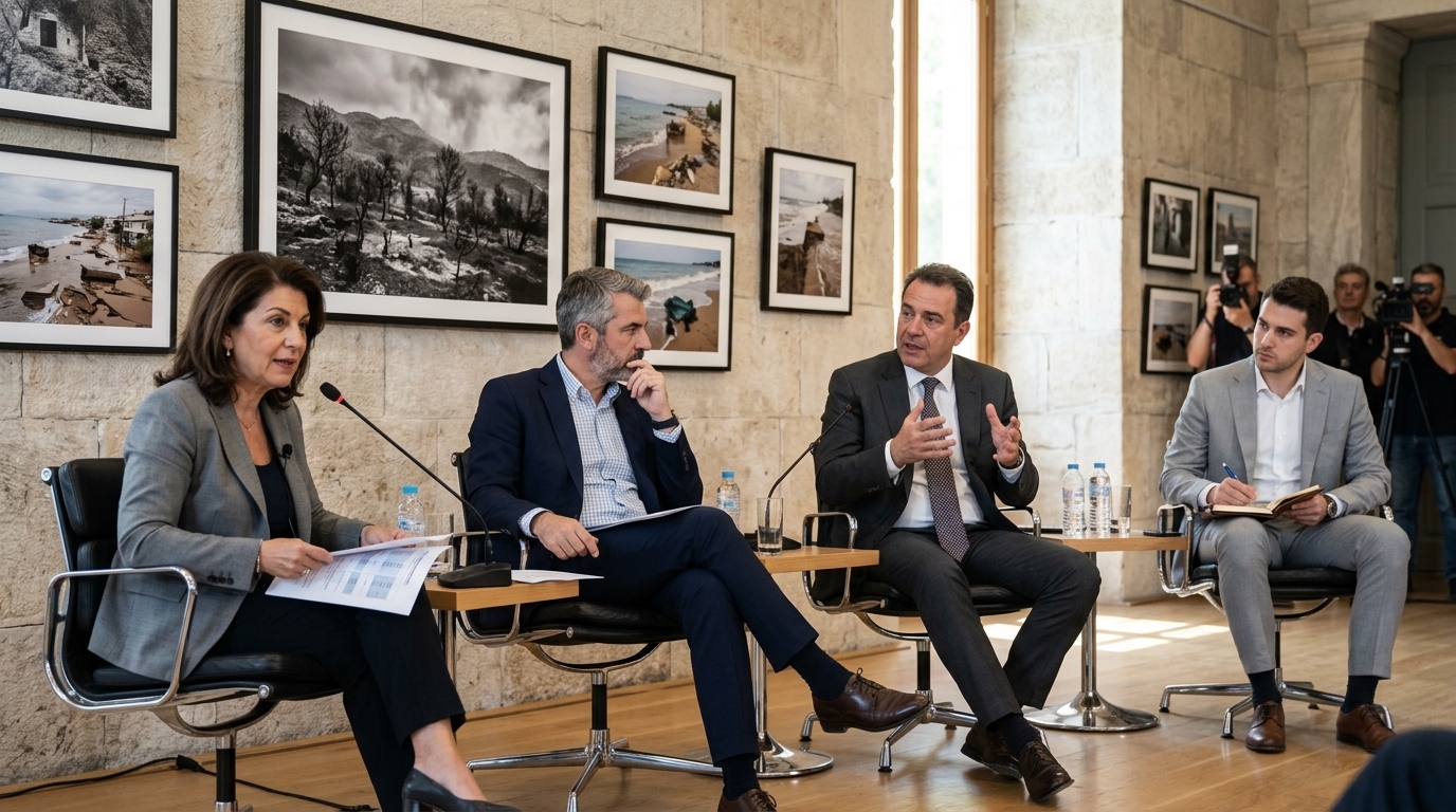 Κατεστραμμένο σπίτι από πλημμύρα και η σημασία για ασφάλιση κατοικίας στην Ελλάδα.