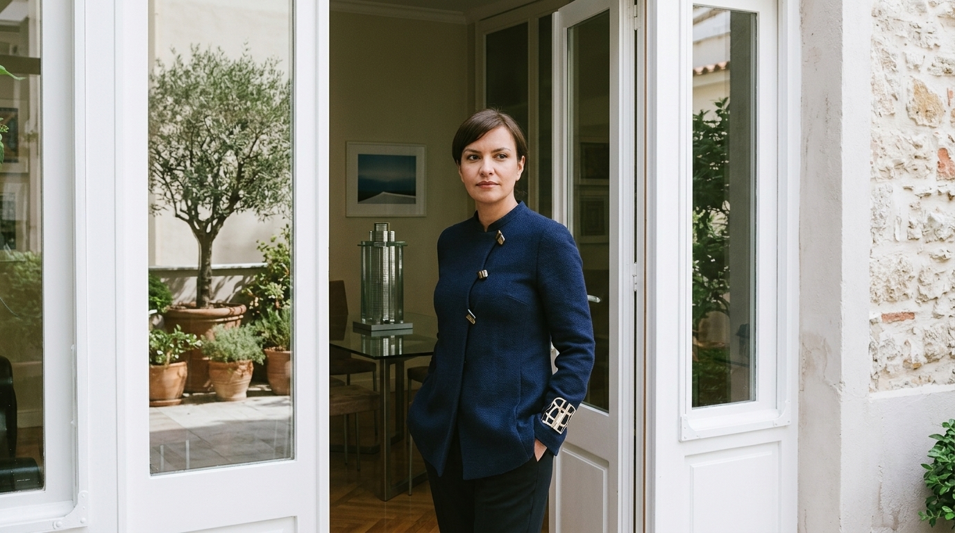 Rania Aikaterinari of SEB discussing female leadership in the Greek economy.