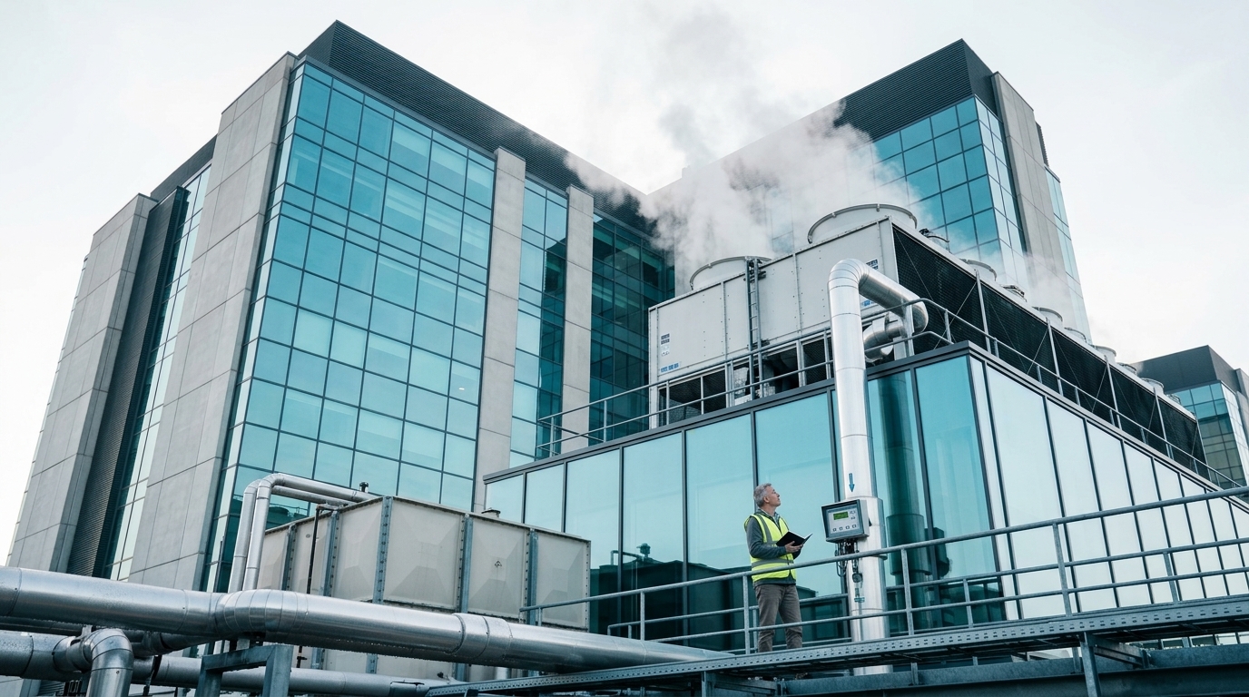 Εσωτερικό data center που συμβολίζει την κατανάλωση πόρων από την AI.