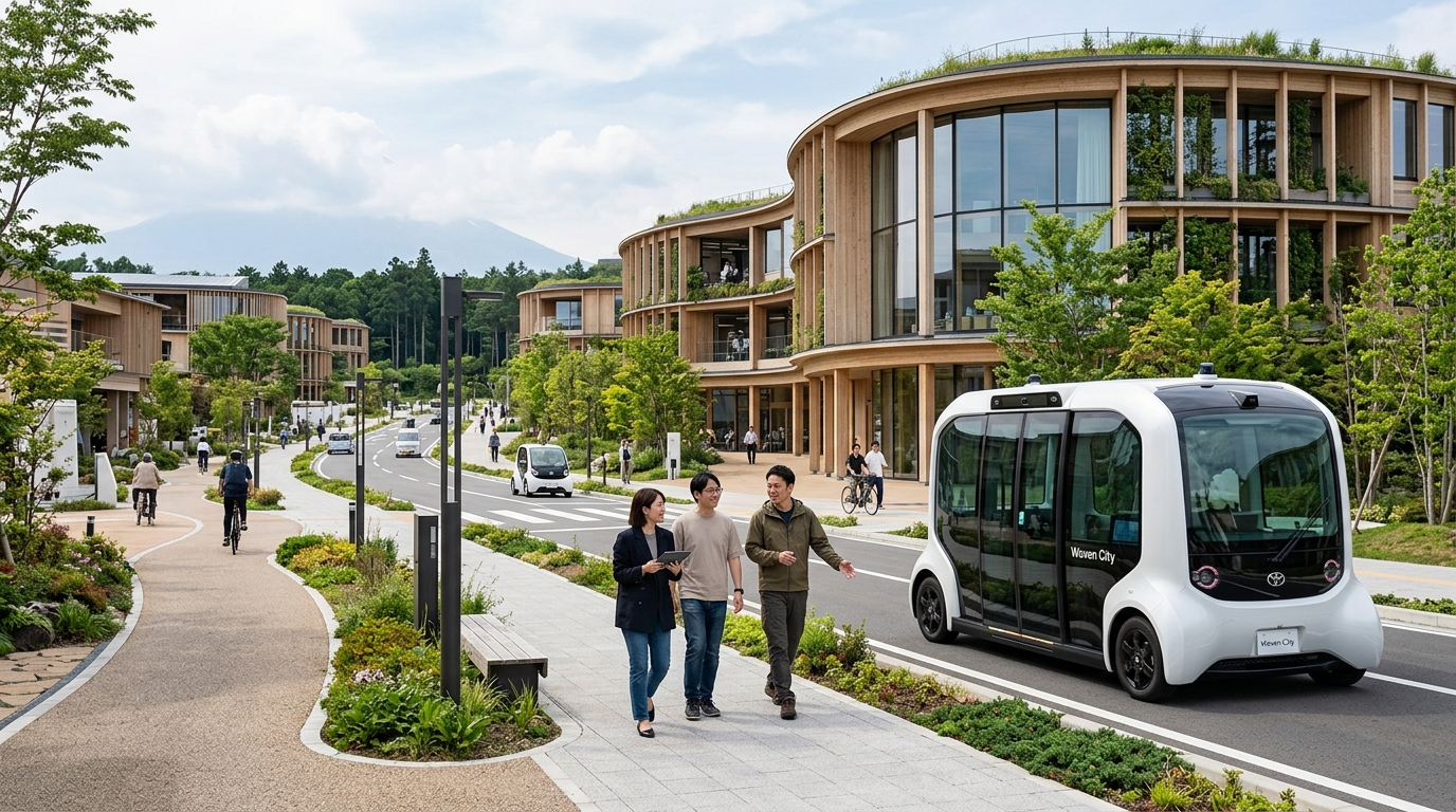 Toyota's Woven City, a prototype smart city powered by AI.
