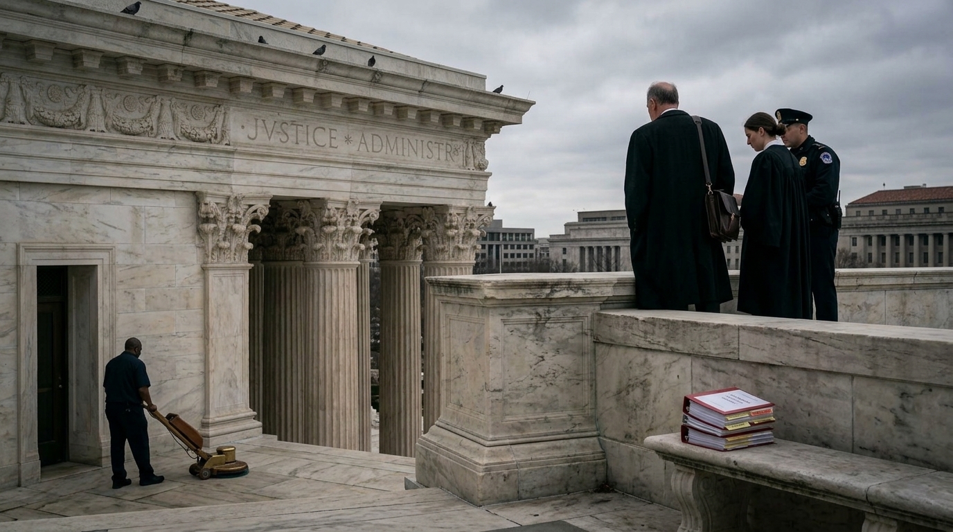 The US Supreme Court building illustrating the expansion of presidential power.