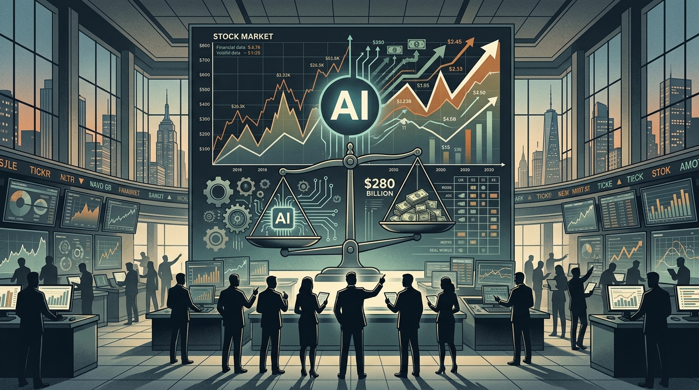 Γράφημα που δείχνει την απόδοση AI και την κεφαλαιοποίηση της Nvidia στην αγορά.
