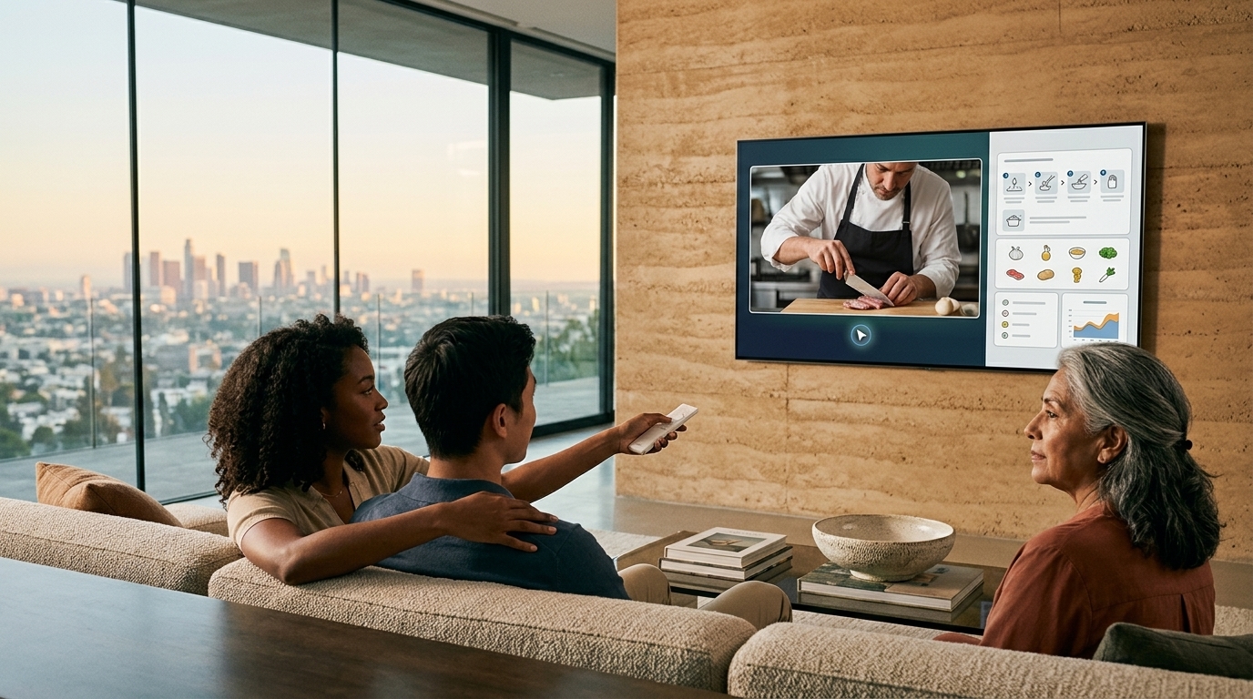 The Samsung Vision AI Companion platform running on a Smart TV at IFA 2026.