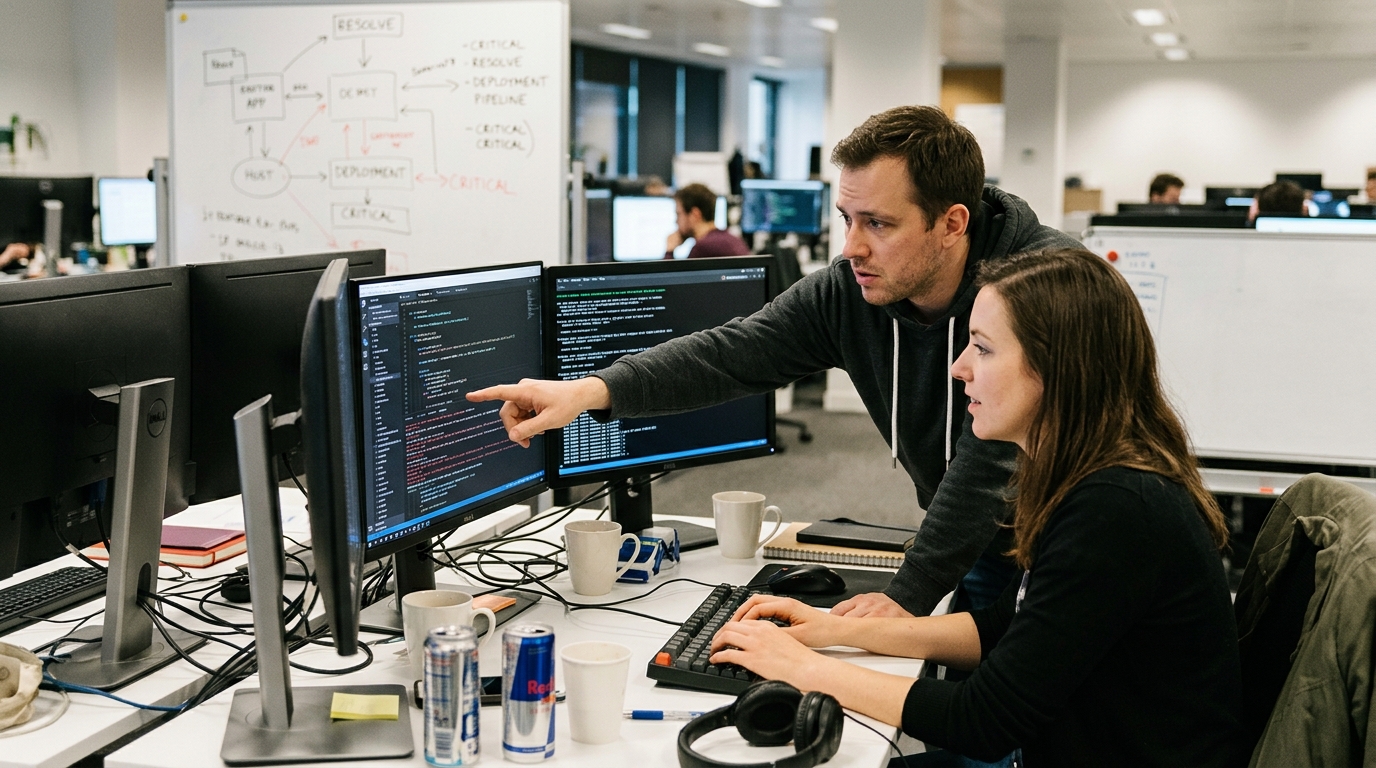 Resolve AI platform interface managing high volumes of AI-generated code.