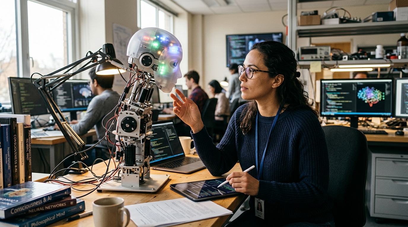 Digital representation of human consciousness and Artificial Intelligence on a silicon circuit.