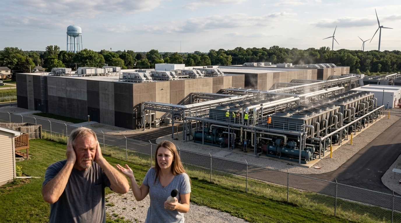 Microsoft AI data center facility in Wisconsin.