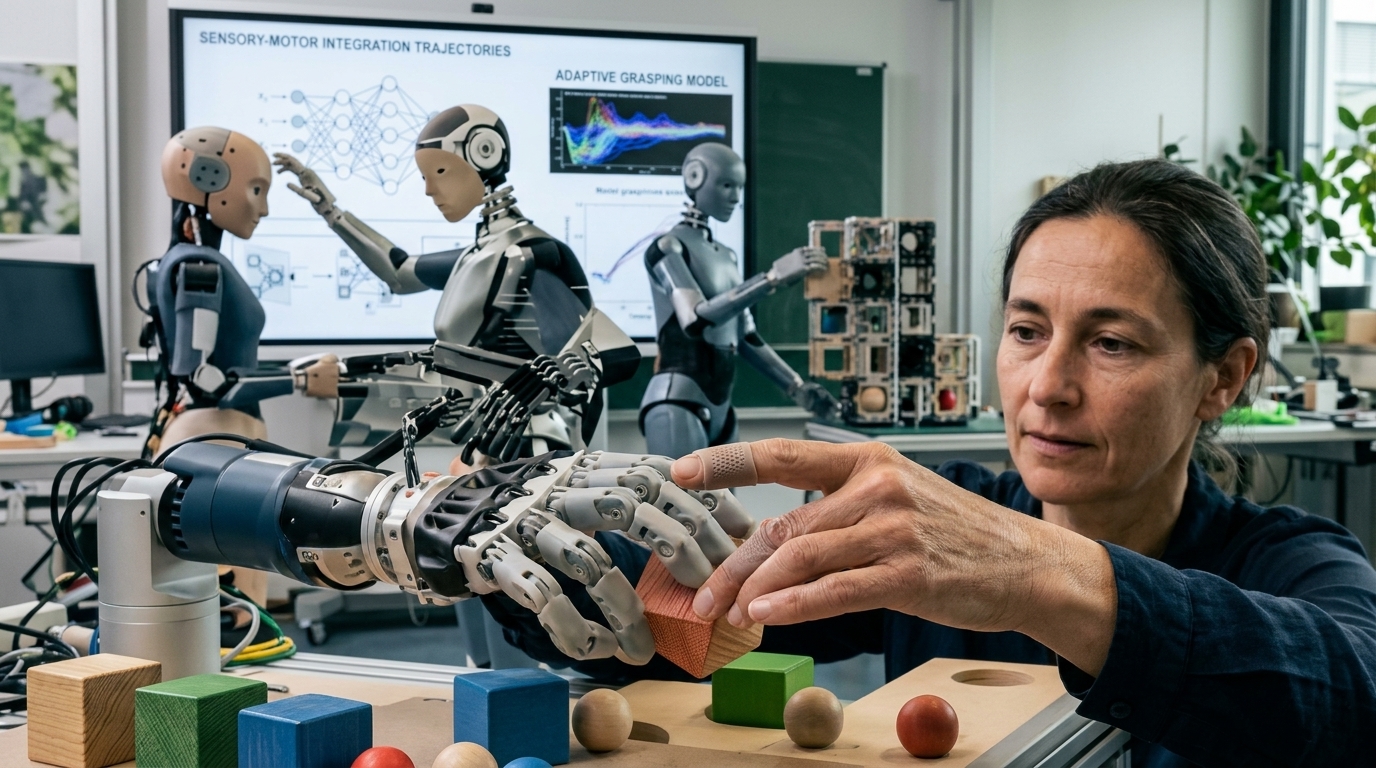 Generalist AI robotic arm learning to use objects through artificial intelligence and video observation.