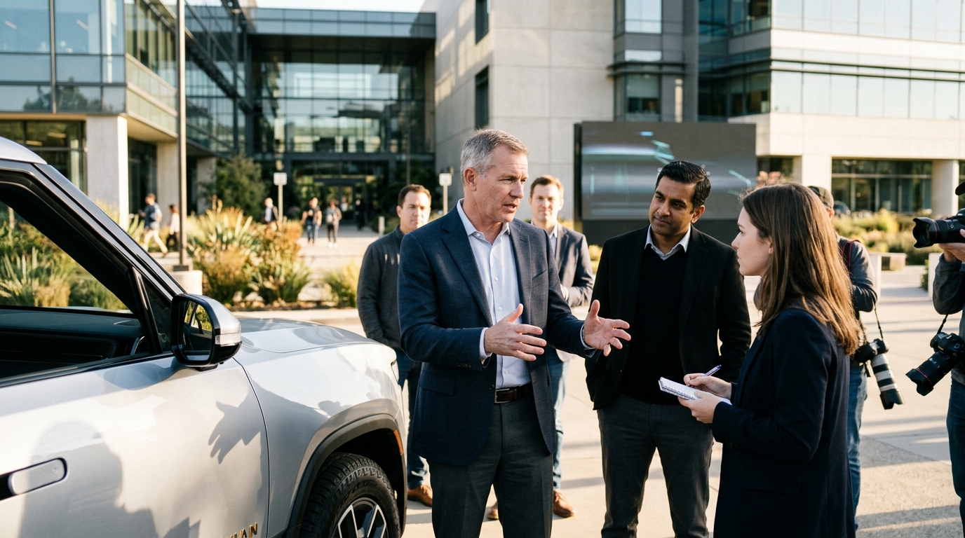 Volkswagen and Bosch logos with autonomous driving technology background.