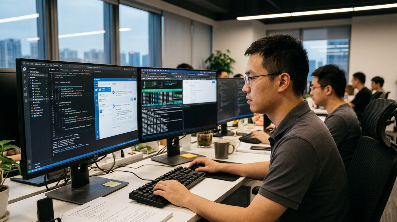 Tencent WeCom interface showing DeepSeek AI agent integration for enterprise productivity.