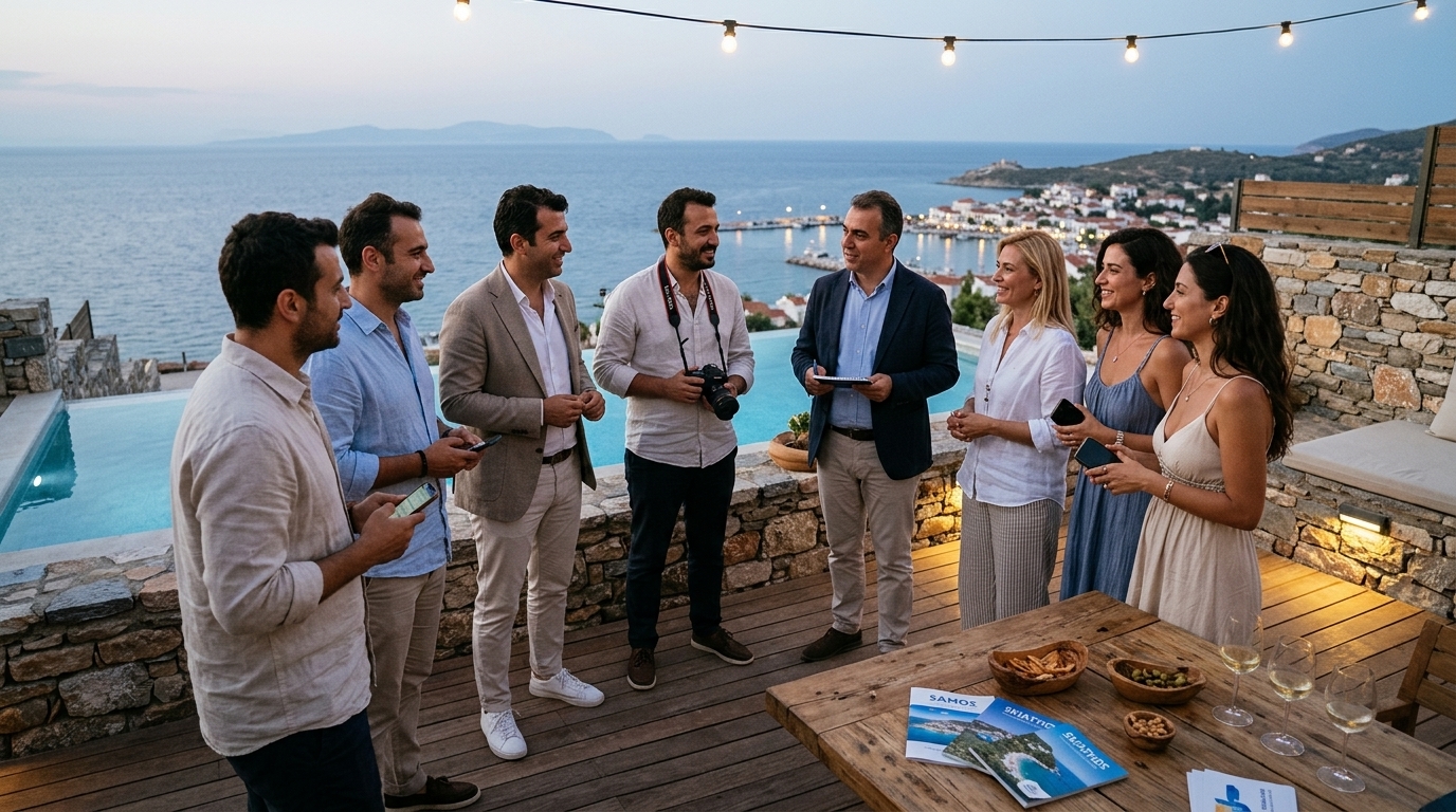 Digital influencers promoting Samos and Skiathos tourism to the Turkish market.