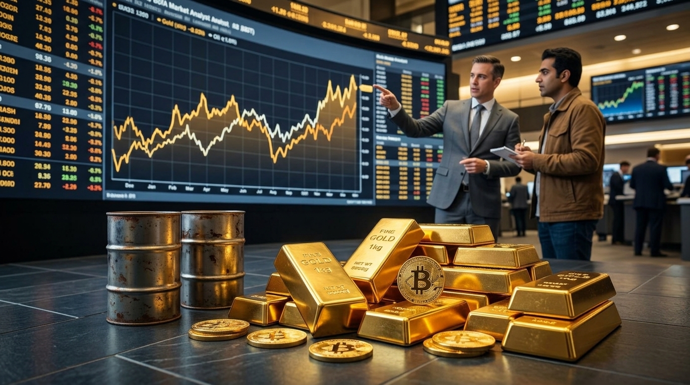 Γράφημα οικονομικών δεικτών με φόντο τις σημαίες ΗΠΑ και Ιράν για τη Συμφωνία ΗΠΑ-Ιράν.